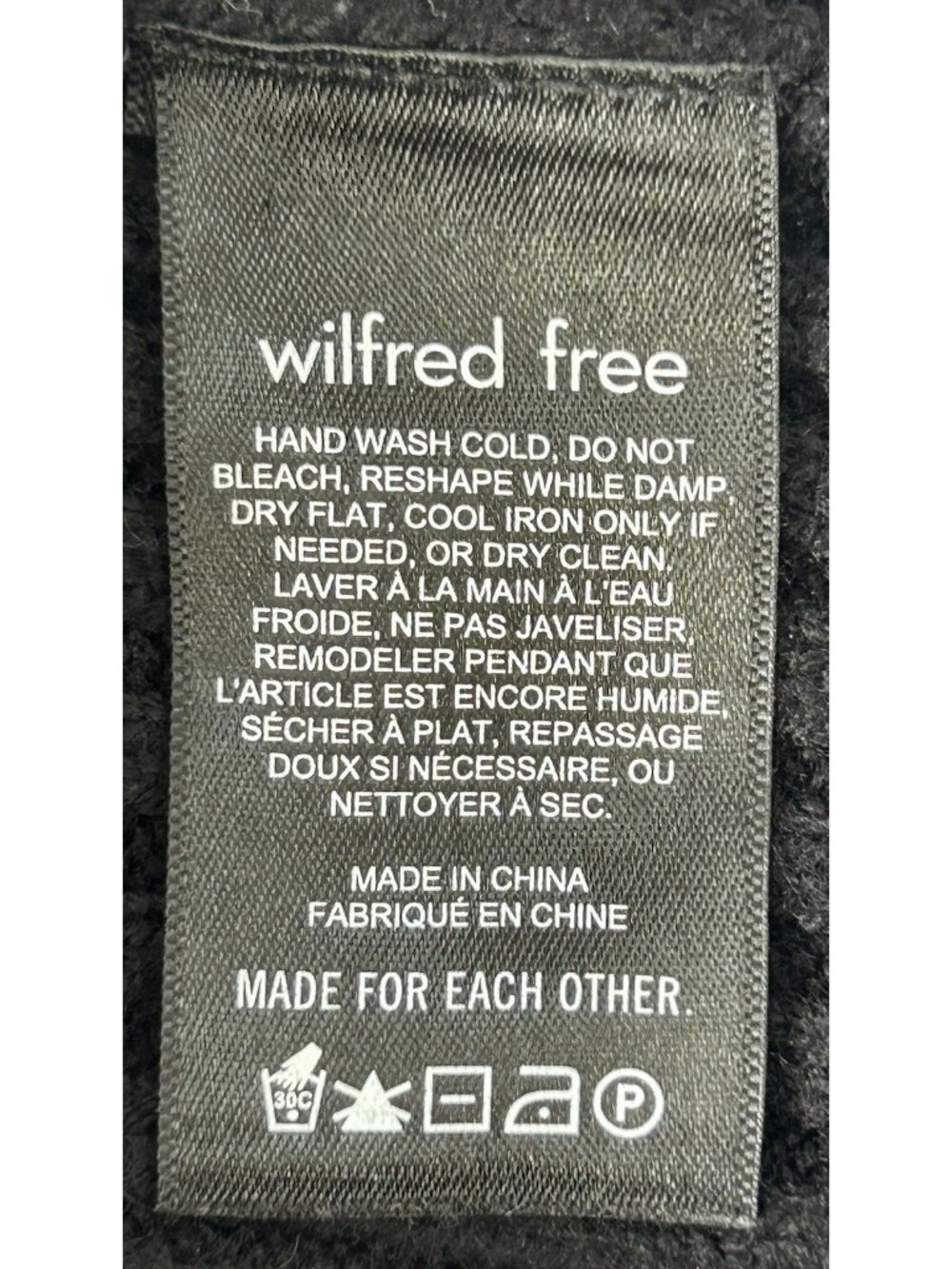 Aritzia Wilfred Free Boland Sweater Merino Wool Ribbed Cropped Black Women’s XXS - Picture 4 of 7